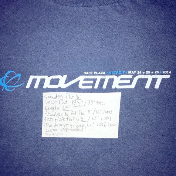 Movement Detroit Music Festival 2014 artists lineup shirt blue - Picture 4 of 5